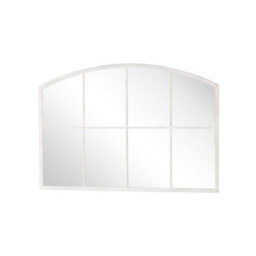 Melody Maison Distressed White Arched Window Wall Mirror - 100Cm X 70Cm - thumbnail 8