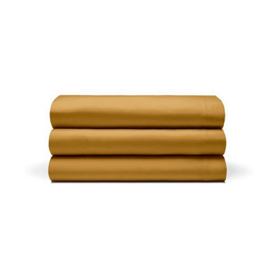 Belledorm Egyptian Cotton Blend Fitted Sheet Ochre (200Cm X 200Cm)