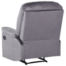 Beliani Recliner Chair Eslov Velvet Grey - thumbnail 6