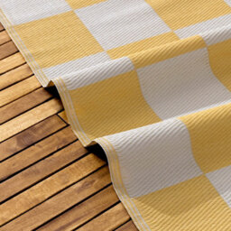 furn. Furn Checkerboard Recycled Outdoor Rug, Yellow, 120 X 180Cm - thumbnail 4