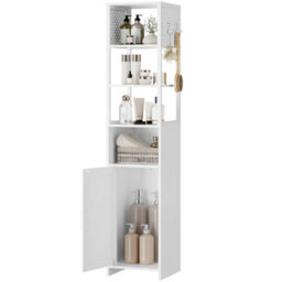 Bathroom Cabinet Corner Storage Cabinet Cupboard White Bathroom Storage - thumbnail 5