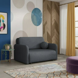 Viva Sun Ii Sofa Bed With Sleeping Function And Bedding Storage Metal Legs Wooden Frame 130X103X85Cm Graphite - thumbnail 3