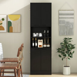 Costway 190Cm Tall Kitchen Pantry Cabinet Freestanding Cupboard With Doors & Shelves - thumbnail 1