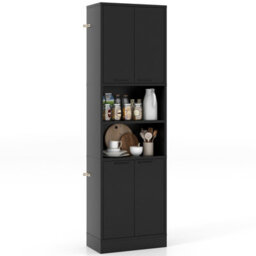 Costway 190Cm Tall Kitchen Pantry Cabinet Freestanding Cupboard With Doors & Shelves - thumbnail 2