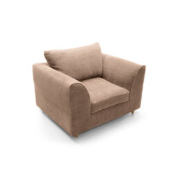 Abakus Direct Jumbo Brown Cord Armchair For Living Room With Thick Luxury Deep Filled Cushioning - thumbnail 5