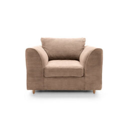 Abakus Direct Jumbo Brown Cord Armchair For Living Room With Thick Luxury Deep Filled Cushioning - thumbnail 2