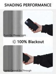 2Pcs Grey Blackout Curtains 132X213Cm , Insulated Lining For Living Room, Bedroom And Home Decor - thumbnail 4