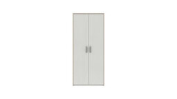 Hazlemere 2 Door Robe - White With Oak Edging On Express Delivery And Ready Assembled - thumbnail 1