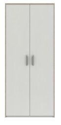 Hazlemere 2 Door Robe - White With Oak Edging On Express Delivery And Ready Assembled - thumbnail 2