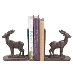 Dibor Vintage Style Antique Pair Of Cast Iron Stag Bookends - thumbnail 2