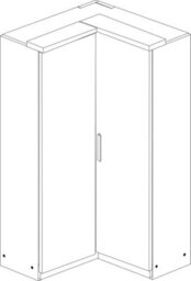 Trasman Tall Corner Wardrobe  Including Topper - thumbnail 4