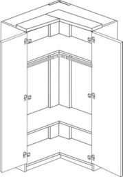 Trasman Tall Corner Wardrobe  Including Topper - thumbnail 3