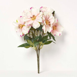 Homescapes Set Of 2 Artificial Pink & Cream Handcrafted Magnolia Bouquets, 50 X 25 Cm - thumbnail 2