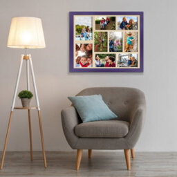 AK Frames 20X16 Purple Sleek Multi Photo Frame With Ivory Mount - Holds 9 Apertures (2X) 7X5, (7X) 6X4 Photos - thumbnail 3