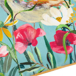 Wylder Nature Marais Bird Meadow Printed Chenille Feather Filled Cushion - thumbnail 4
