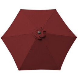 Sundaze 2.5M Wine Red Round Garden Parasol Unbrella Outdoor Patio Crank Tilt With Base - thumbnail 7