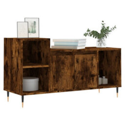 Berkfield Stylish Tv Cabinet Smoked Oak 100X35X55 Cm Engineered Wood - thumbnail 3