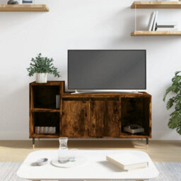 Berkfield Stylish Tv Cabinet Smoked Oak 100X35X55 Cm Engineered Wood - thumbnail 2