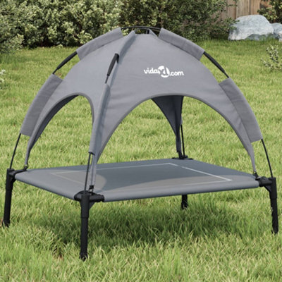 Walplus Dog Bed With Canopy Anthracite Oxford Fabric And Steel - image 1