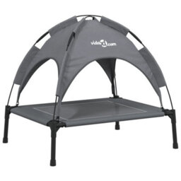 Walplus Dog Bed With Canopy Anthracite Oxford Fabric And Steel - thumbnail 2