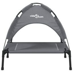Walplus Dog Bed With Canopy Anthracite Oxford Fabric And Steel - thumbnail 4