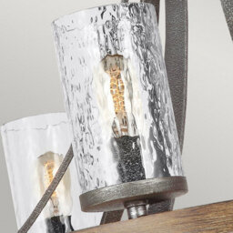 Luminosa Lighting Elstead Feiss Angelo 6 Light Chandelier Weathered Oak - thumbnail 5