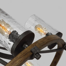 Luminosa Lighting Elstead Feiss Angelo 6 Light Chandelier Weathered Oak - thumbnail 2