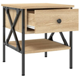 Berkfield Industrial Bedside Tables 2 Pcs Sonoma Oak 40X42X45 Cm Engineered Wood - thumbnail 7