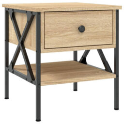 Berkfield Industrial Bedside Tables 2 Pcs Sonoma Oak 40X42X45 Cm Engineered Wood - thumbnail 5