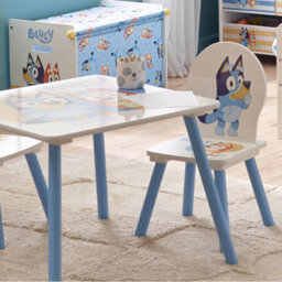 Bluey Children Kids Table And Chairs Set (2 Chairs Included) - Ideal For Arts & Crafts, Snack Time, Homeschooling, Homework & More - thumbnail 2