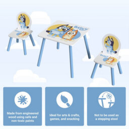 Bluey Children Kids Table And Chairs Set (2 Chairs Included) - Ideal For Arts & Crafts, Snack Time, Homeschooling, Homework & More - thumbnail 4