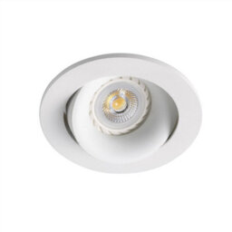 Luminosa Lighting Luminosa Arg 1 Light Round Tiltable Recessed Spotlight White, Gu10 - thumbnail 2