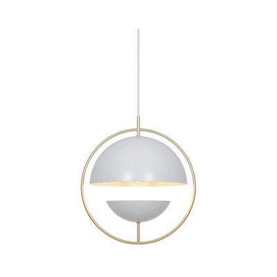 Nordlux Tavia Metal Pendant Light Dual Shade White,mains - image 1