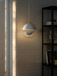 Nordlux Tavia Metal Pendant Light Dual Shade White,mains - thumbnail 8