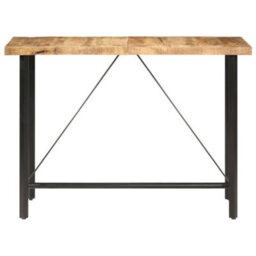 Berkfield Industrial Bar Table 150X70X107 Cm Rough Mango Wood - thumbnail 1