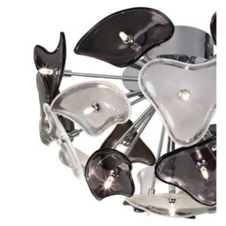 Luminosa Lighting Luminosa Otto Ceiling 21 Light G4, Polished Chrome/black Glass, Not Led/cfl Compatible - thumbnail 6