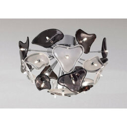 Luminosa Lighting Luminosa Otto Ceiling 21 Light G4, Polished Chrome/black Glass, Not Led/cfl Compatible - thumbnail 2