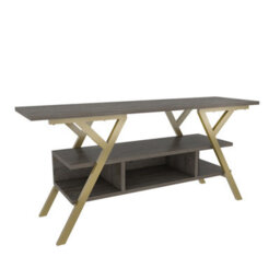 Decorotika Minerva Tv Stand Tv Unit For Tv's Up To 55 Inch Gold Wenge - thumbnail 5