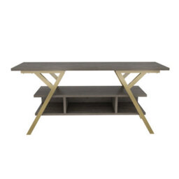 Decorotika Minerva Tv Stand Tv Unit For Tv's Up To 55 Inch Gold Wenge - thumbnail 4