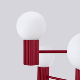 Luminosa Lighting Luminosa Halo Multi Arm Pendant Ceiling Light Burgundy 6X G9 - thumbnail 5