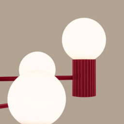 Luminosa Lighting Luminosa Halo Multi Arm Pendant Ceiling Light Burgundy 6X G9 - thumbnail 4