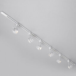 Litecraft Greenwich White 6 Head 2M Straight Kitchen Track Light With Led Bulbs - thumbnail 2