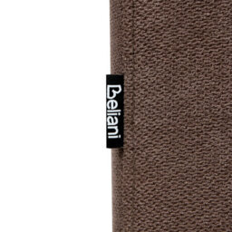 Beliani Set Of 2 Brown Fabric Dining Chairs With Rubberwood Legs, High-Back Modern Design - thumbnail 9