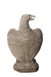 Pair Of Giant Eagles Stone Garden Statues - thumbnail 9