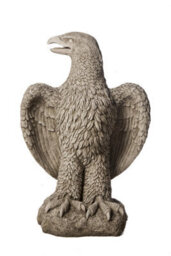 Pair Of Giant Eagles Stone Garden Statues - thumbnail 8