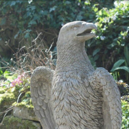 Pair Of Giant Eagles Stone Garden Statues - thumbnail 4