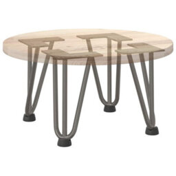 Berkfield Hairpin Legs For Coffee Table 4 Pcs Natural Steel 20 Cm Solid Steel - thumbnail 8