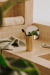 Cosmic Toothbrush Holder, Chrome, Free-Standing, Stainless Steel, Architect Collection - thumbnail 4