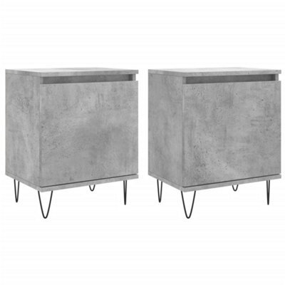 Berkfield Elegant Bedside Cabinets 2 Pcs Concrete Grey 40X30X50 Cm Engineered Wood - image 1