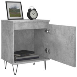 Berkfield Elegant Bedside Cabinets 2 Pcs Concrete Grey 40X30X50 Cm Engineered Wood - thumbnail 4